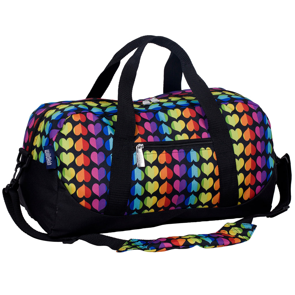 Wildkin Rainbow Hearts Munch N Lunch Bag, Black