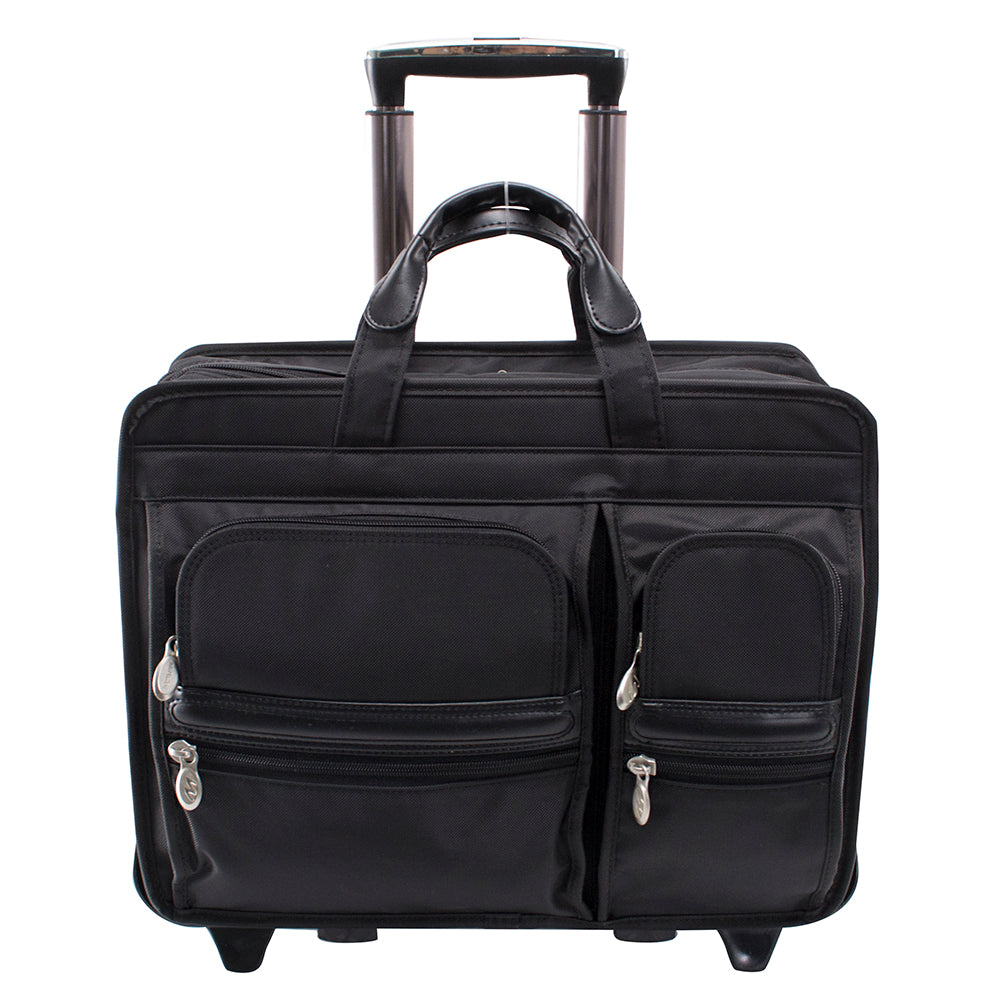 Clinton Leather Detachable Wheeled Laptop Case