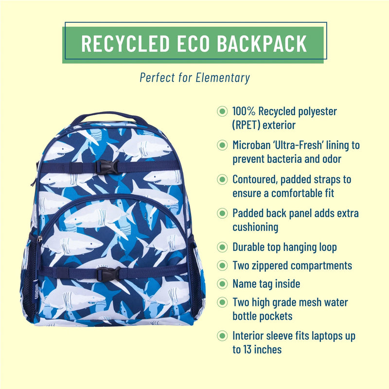 Wildkin Large ECO Kids Vegan Backpack - 18L