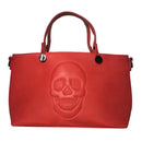 Mechaly Women's Skully Red Vegan Skull Handbag