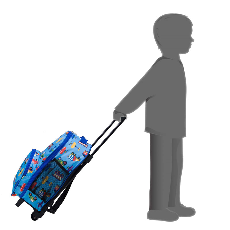 Wildkin Kids Rolling Suitcase Luggage (Heroes)